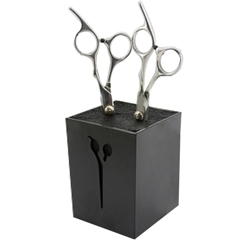 Creation Core Acylic Salon Scissors Combs Clips Storage Holder Box Hairdressing Organizer Rack for Hair Stylist(Black)